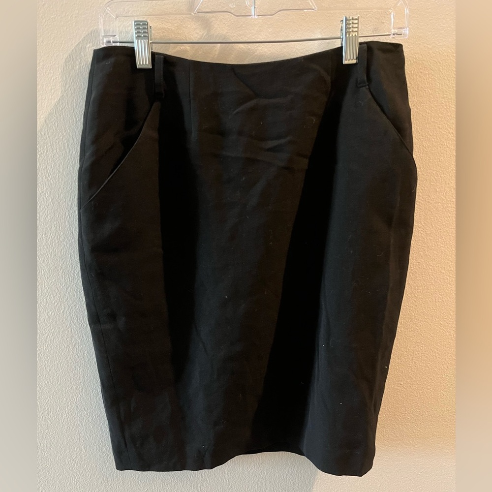 ⭐️ 100% Wool DKNY Pencil Black Suit Skirt - Size 12 - Picture 1 of 5